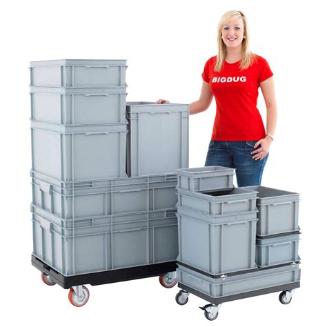 There are 5 cardboards on each bin giving excellent support to the walls and bottom. Heavy Duty Euro Stacking Containers Boxes Shelving Storage Parts Bins BiGDUG | eBay