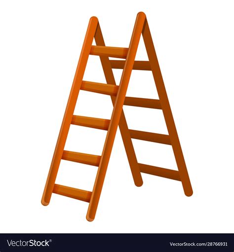 Household Ladder Icon Cartoon Style Royalty Free Vector