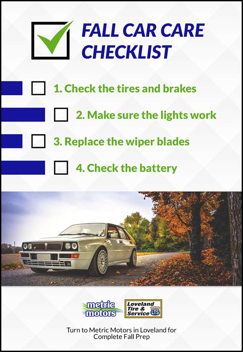 Auto Mechanic Loveland Autumn Prep Checklist