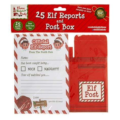 60538 xmas elves bb elf reports 25pk with post box dats