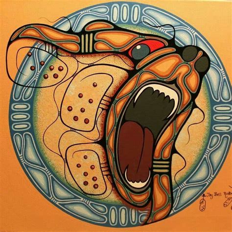 Bear Spirit By Ojibwe Artist Jay Bell Redbird Native Art Tribal Wolf