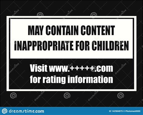 Inappropriate For Children Warning Sign Royalty Free Illustration