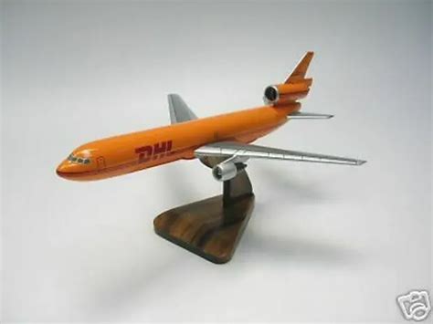 Dc Dhl Orange Mcdonnell Douglas Dc Airplane Desk Wood Model Small New Picclick