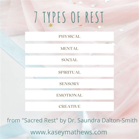 7 Types Of Rest Kasey Mathews The Usual Magic