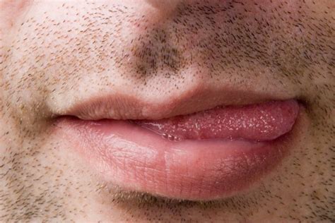 Male Lips Mouth Beard Mustache Lower Part Face Close Stock Photo By