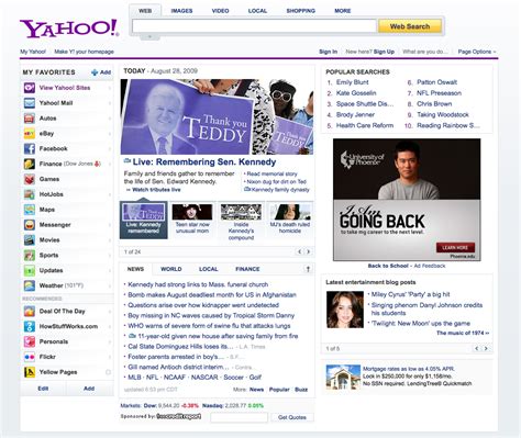 New Yahoo Homepage Search Marketing Communications