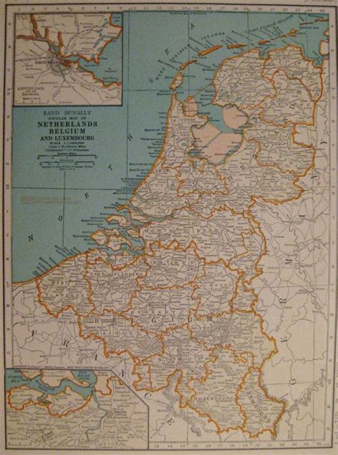 1936 antique netherlands map of the netherlands belgium map etsy netherlands map belgium