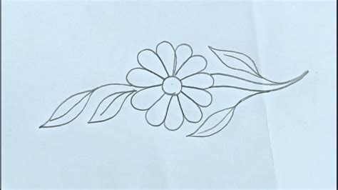 Hand Embroidery Pattern Simple Flower Embroidery Design Drawing