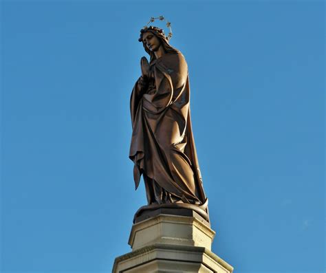 Old Blue Religious Statue