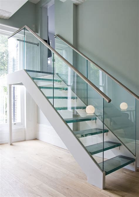 Glass Back Splash Glass Stair Balustrade Steel Stair Railing Modern