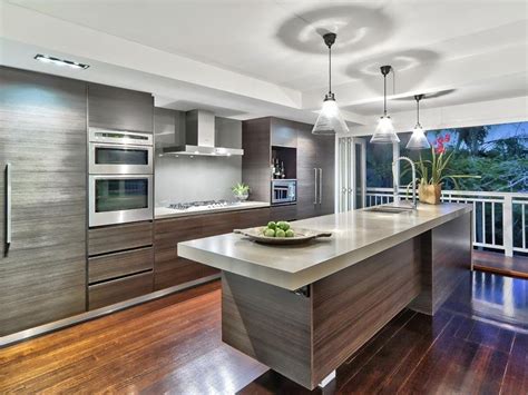Floorboards in a kitchen design from an Australian home - Kitchen Photo
