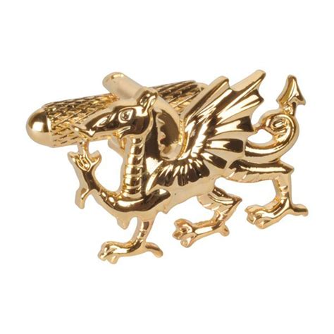 Gold Plated Welsh Dragons The Cufflink Store
