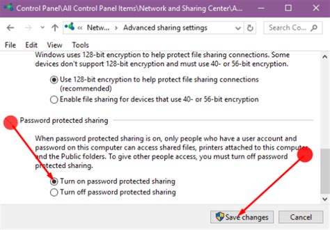 How To Enable Disable Password Protection Sharing On Windows 10