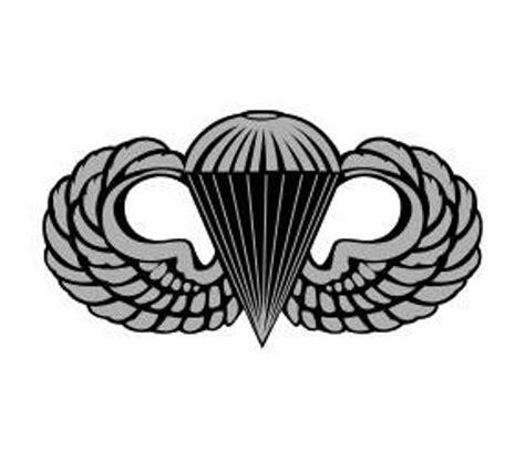 Us Army Basic Parachutist Badge Vector Files Dxf Eps Svg Ai Etsy
