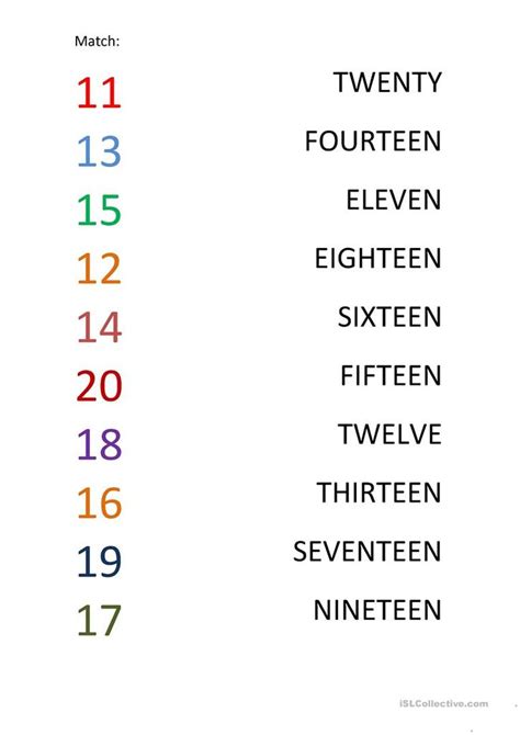The Numbers Are Arranged In Different Colors And Sizes Including One