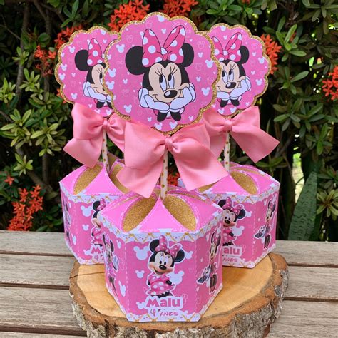 Centro De Mesa Minnie Rosa Elo7 Produtos Especiais