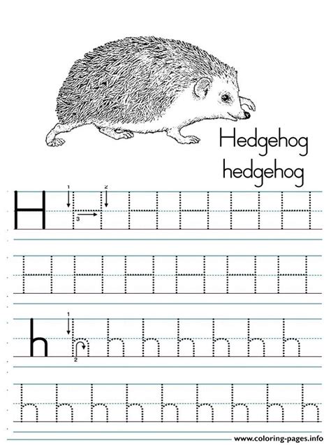 Supercoloring.com is a super fun for all ages: Alphabet Coloring Tracers H Traditional Coloring Pages Printable
