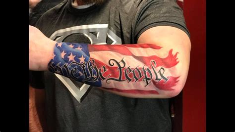 When it's your very first tattoo or not, attempt to make the tattoo includes lovely pink it is completely black, save for some white lines that outline the edges of the bow in areas that it has intersected with. American flag | American flag forearm tattoo, American ...