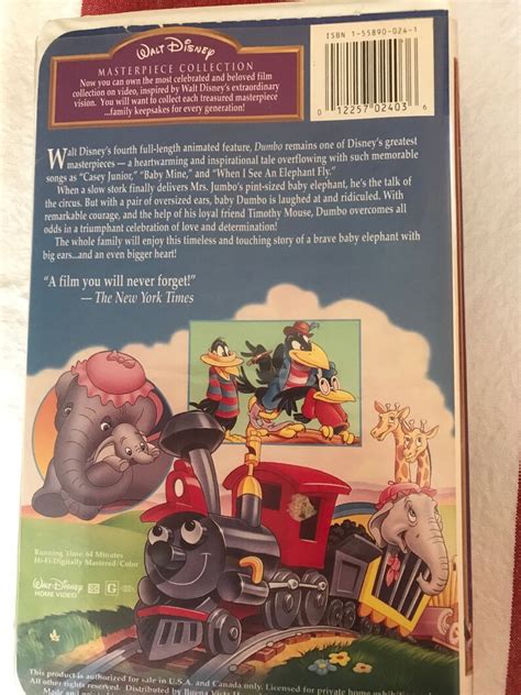 Dumbo Vhs Masterpiece Collection Etsy