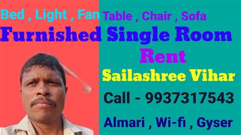 Single Room Furnished Rent Sailashree Vihar Furnished सिंगल रूम रेंट