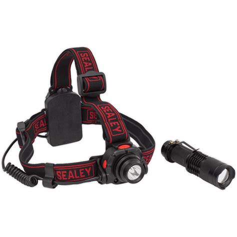 Sealey Ht110 Motion Sensor Head Torch And Hand Torch Set Torches