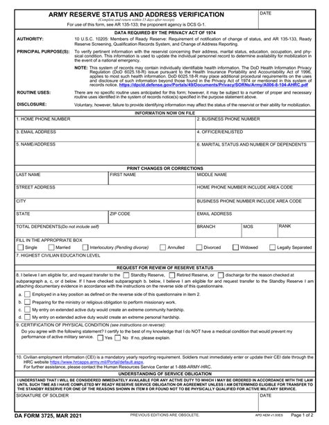 Da Form 4986 Army Operation Identification Printable Pdf Download