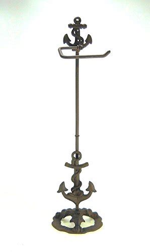 Standing Cast Iron Anchor Toilet Paper Holder Nautical 28 Tall The