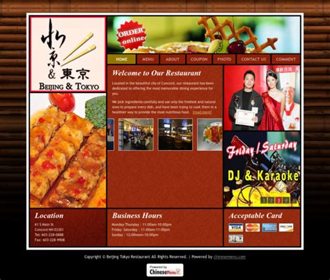 Order delivery food in singapore and enjoy the best takeaway meals 300+ top restaurants in singapore contact us foodpanda.sg. Beijing Tokyo Restaurant Coupons - 61 S Main St Concord, NH