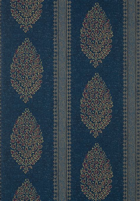 T10238 Chappana Wallpaper Navy And Red From The Thibaut Colony