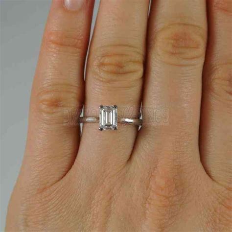 1 Carat Emerald Cut Diamond Engagement Ring Wedding And Bridal