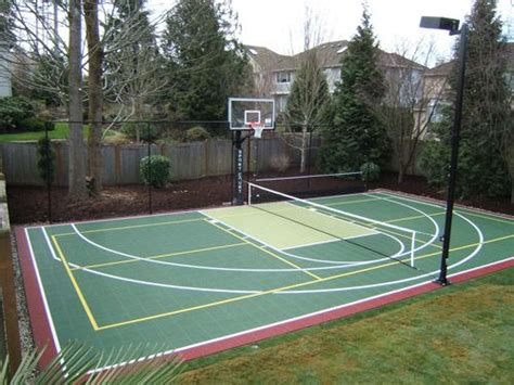 Tennis court dimensions with court sizes for singles and doubles play. Pickleball (it's a Seattle thing!) and basketball court ...