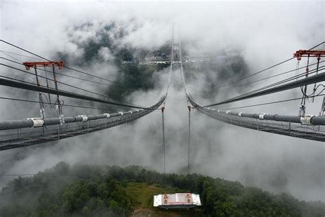 Asias Longest And Highest Suspension Bridge To Open Cn