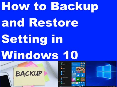 Very Easy To Backup And Restore Setting In Windows 10