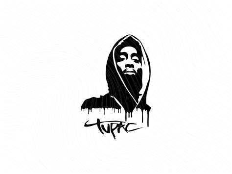 Tupac 2pac Shakur Silhouettes Svg Drip Vectorency