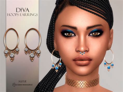 The Sims Resource Diva Hoops Earrings