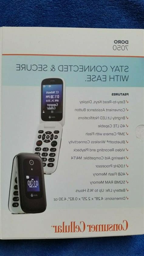 Consumer Cellular Doro 7050 Flip Phone