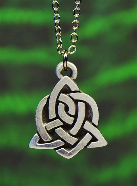 Celtic Sister Knot Pewter Necklace Irish Jewelry Scottish Jewelry