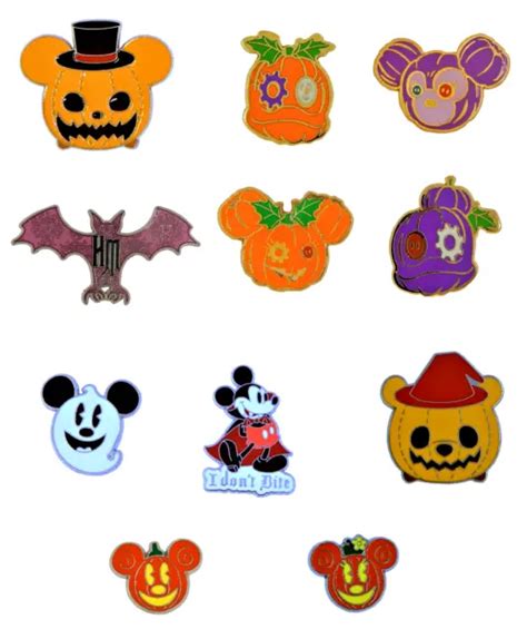 Halloween Themed 5 Walt Disney World Park Trading Pins Set Brand New