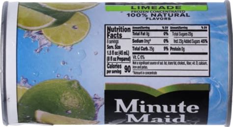 Minute Maid Frozen Concentrated Limeade Fruit Drink 12 Fl Oz King