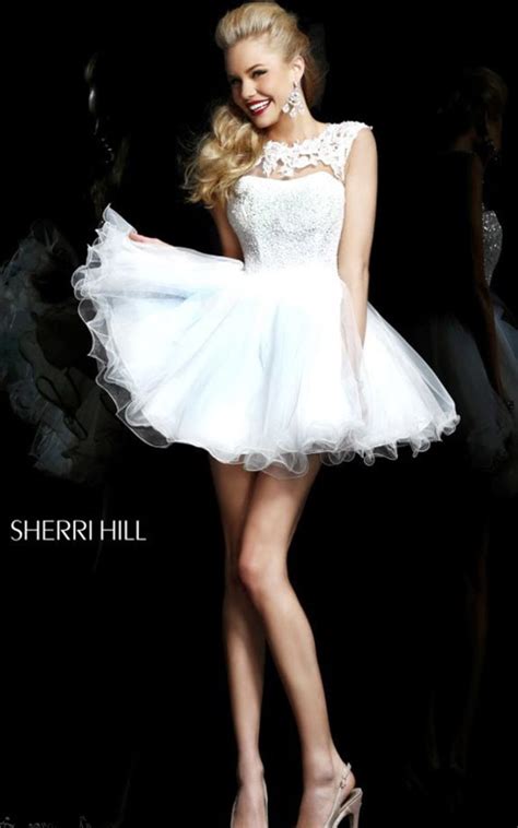 2016 sexy prom gown 2014 a line short prom dress by sherri hill 21217