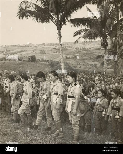 Japanese Nurses And Soldiers Surrendering To Americans On Cebu Island
