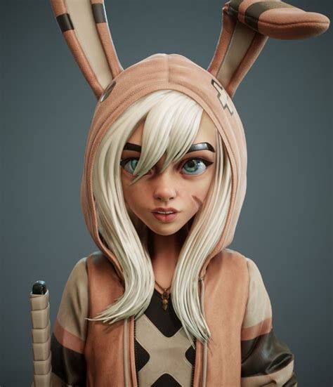 character built in zbrush for art heroes stylized character program original design by clara