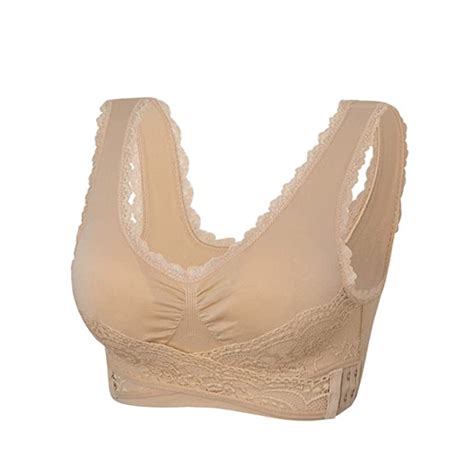 buy daisy lift seamless lift bra with front cross side buckle beige xl at