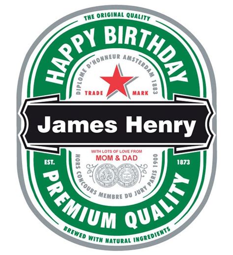 Personalised Beer Label Birthday Anniversary Fathers Day