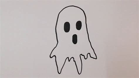 How To Draw A Cute Ghost Drawing For Kids Halloween Drawing For