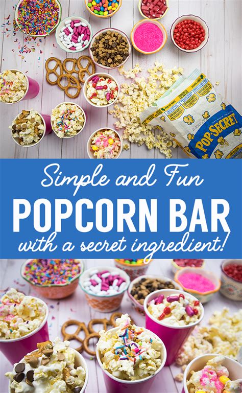 Easy And Yummy Popcorn Bar The Perfect Movie Night Treat Clumsy Crafter