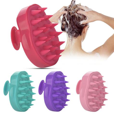Silicone Scalp Scrubber Scalp Brush Washing Hair Comb Shampoo Shower