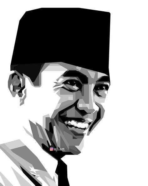 Wpap Grayscale Ir Soekarno First President Of Republic Indonesia