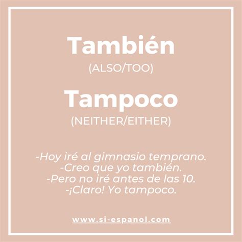 How to use dating in a sentence: How to say also and neither in Spanish in 2020 | Learning ...