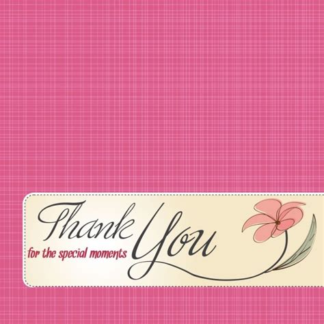 Free Vector Pink Thank You Card